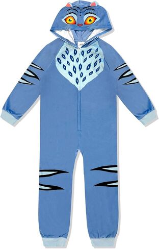 Kpop Demon Hunter Kids Onesie Pajamas - Boys Girls Long Zip Up Hooded Blanket Sleeper, One Piece Costume - Official License in Saudi Arabia