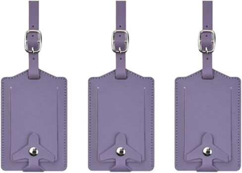3 Pieces - Men's/Women's Leather Luggage Tags - Privacy Protection, Essential Travel Accessories (red) in Saudi Arabia