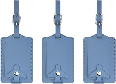 3 Pieces - Men's/Women's Leather Luggage Tags - Privacy Protection, Essential Travel Accessories (red) in Saudi Arabia