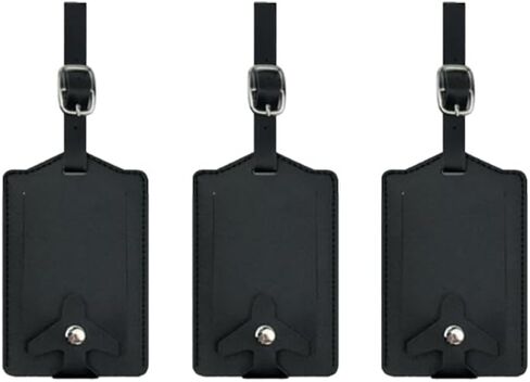 3 Pieces - Men's/Women's Leather Luggage Tags - Privacy Protection, Essential Travel Accessories (red) in Saudi Arabia