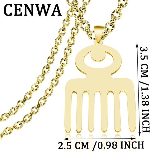 CENWA African Jewelry Stainless Steel Adinkra Symbol Necklace African Symbol Charm Jewelry in Saudi Arabia
