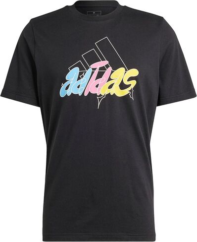 adidas Men's Illustrated Badge Graphic Tee, Black, 4XL in Saudi Arabia