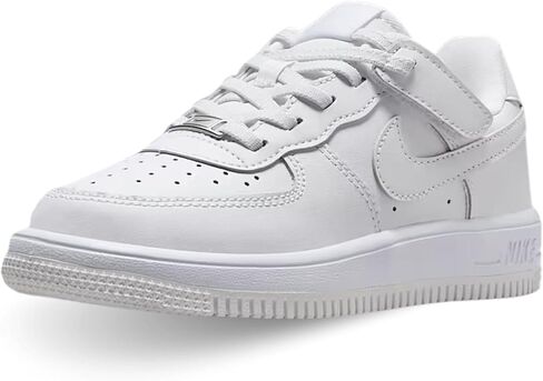 Nike Force 1 Low EasyOn Little Kids' Shoes (White/White/White) in Saudi Arabia