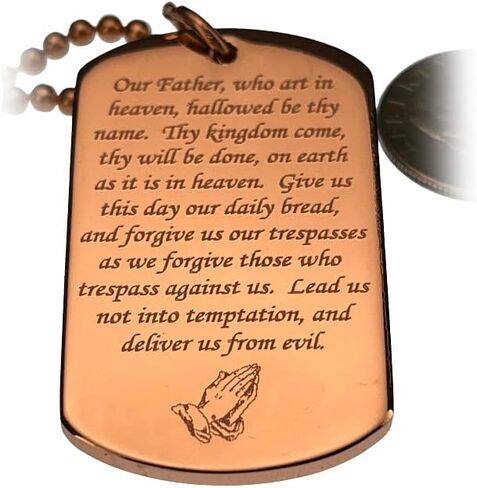 علامات سام والمزيد من اللوردات صلاة والدنا صلاة الدين الصلبة النحاس الكلب علامة قلادة قلادة in Kuwait