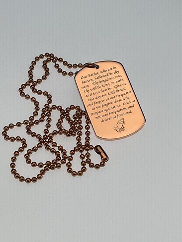 علامات سام والمزيد من اللوردات صلاة والدنا صلاة الدين الصلبة النحاس الكلب علامة قلادة قلادة in Kuwait