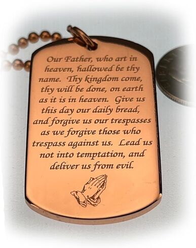 علامات سام والمزيد من اللوردات صلاة والدنا صلاة الدين الصلبة النحاس الكلب علامة قلادة قلادة in Kuwait