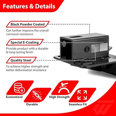 WeiSen 2" Rear Receiver Hitch Compatible with Honda Recon TRX250 2002-2026, Trailer Towing Hitch in Saudi Arabia