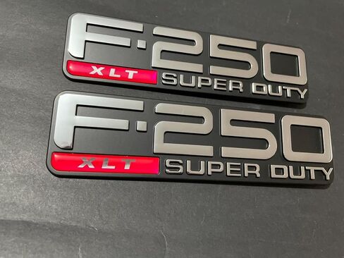 2 X Vintage 250 XLT S.Duty 99-04 Nameplate Emblem Logo Compatible with 250 Badge in Kuwait