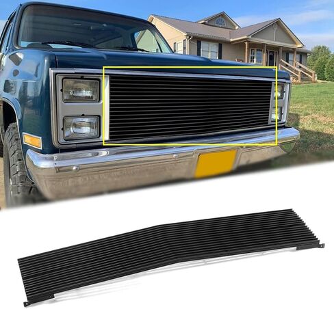 يناسب 1981-1987 GMC سوبربان/C/K بيك اب/جيمي تشيفي بليزر/سوبربان/C/K بيك اب شبكة معدنية (أسود لا يغطي نمط الأضواء) in Saudi Arabia