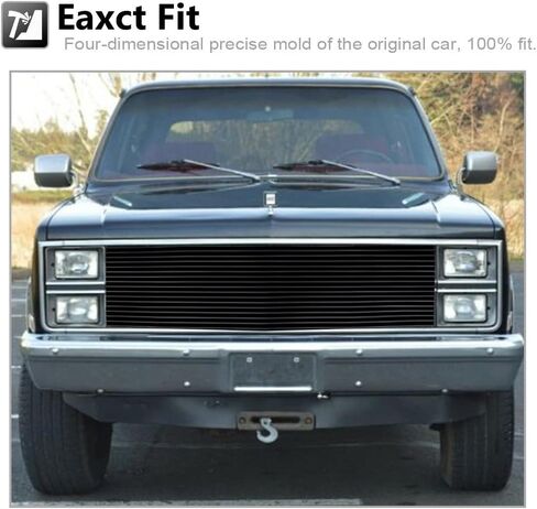 يناسب 1981-1987 GMC سوبربان/C/K بيك اب/جيمي تشيفي بليزر/سوبربان/C/K بيك اب شبكة معدنية (أسود لا يغطي نمط الأضواء) in Saudi Arabia