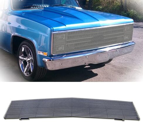 Fits 1981-1987 GMC Suburban/C/K Pickup/Jimmy Chevy Blazer/Suburban/C/K Pickup Billet Grille Insert (Polished Cover Lights Style) in Saudi Arabia