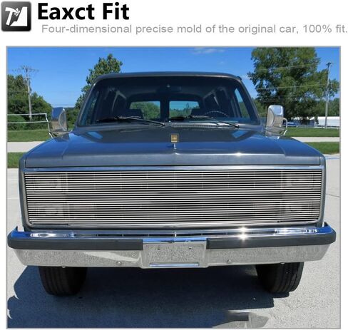 Fits 1981-1987 GMC Suburban/C/K Pickup/Jimmy Chevy Blazer/Suburban/C/K Pickup Billet Grille Insert (Polished Cover Lights Style) in Saudi Arabia