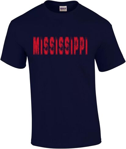 State Tshirt Football Team Color Distressed State Name Football Team Mens Short Sleeve T-Shirt Graphic Tee in Saudi Arabia