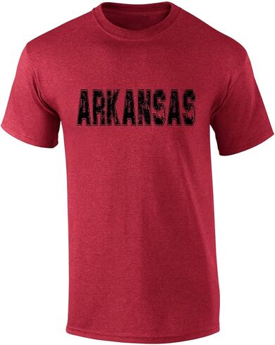 State Tshirt Football Team Color Distressed State Name Football Team Mens Short Sleeve T-Shirt Graphic Tee in Saudi Arabia
