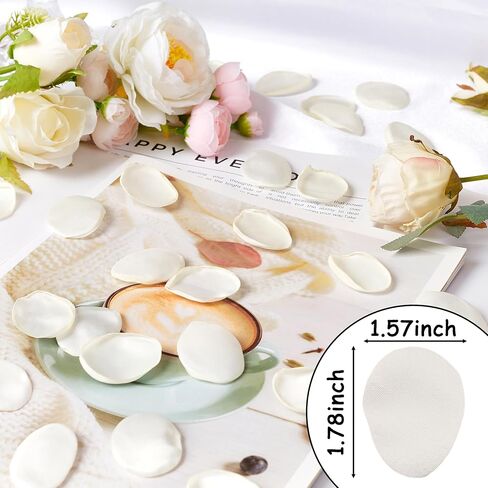 400PCS Real Touch Silk Rose Petals White Premium Fake Silk Flower Petals for Wedding Aisle, Valentine's Day Romantic Night Decor, Table Centerpieces Decor Reusable Fade Resistant in Saudi Arabia