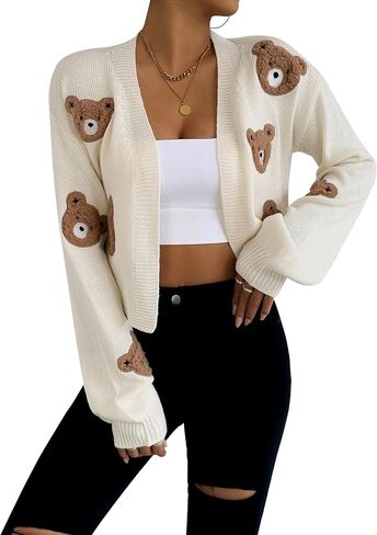 Knitted Cardigan Teddy Bear Jacket Short, Cute, Casual, Spring and Autumn Styles in Saudi Arabia