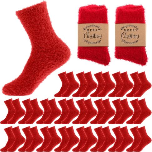 Geyoga 24 Pairs Women Fuzzy Socks Mink Velvet Fluffy Slipper No-Shedding Socks Soft Sleeping Winter Sock Women Gift in Saudi Arabia