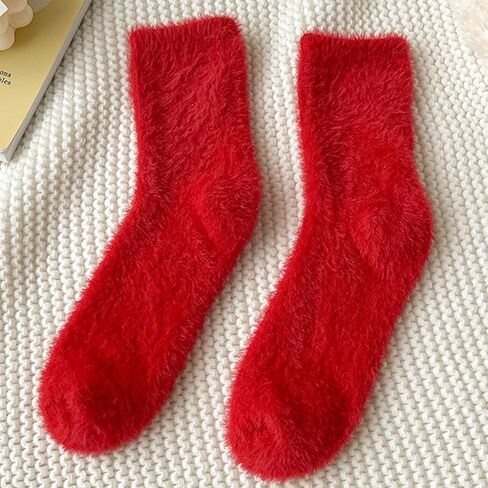 Geyoga 24 Pairs Women Fuzzy Socks Mink Velvet Fluffy Slipper No-Shedding Socks Soft Sleeping Winter Sock Women Gift in Saudi Arabia