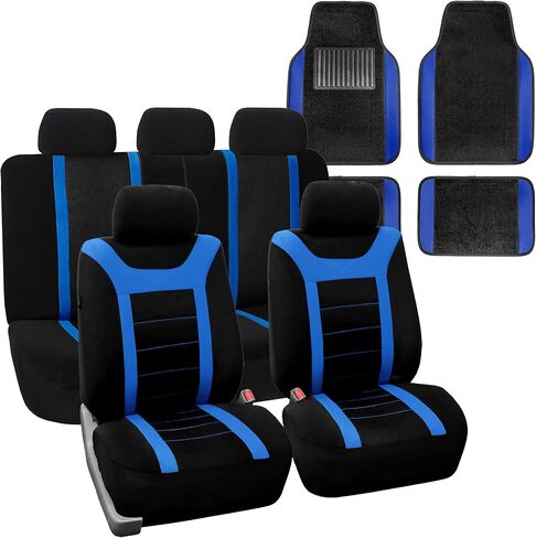 FH Group Car Seat Covers Sports Seat Covers Full Set– Universal Fit for Cars Trucks & SUVs (Red) FB070115 + F14407 in Saudi Arabia