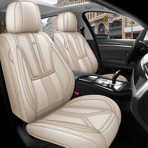Car Seat Covers Full Set for Hyundai Sonata 2010-2025, Nappa Leather Seat Cover Full Coverage Waterproof Seat Protectors (Black&Blue,5 Seats Standard) in Kuwait