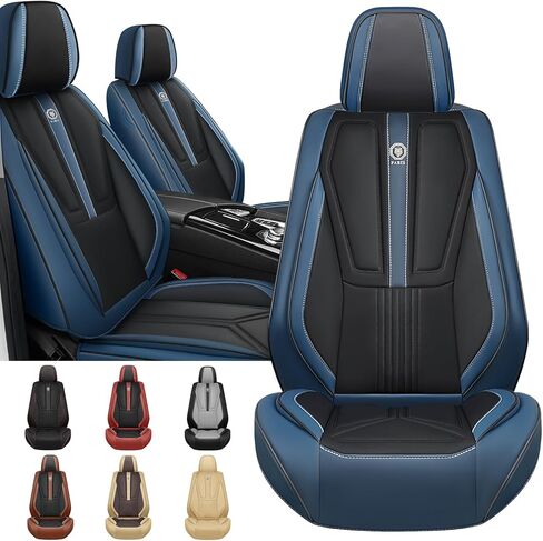 Car Seat Covers Fit for Kia Sorento 2007-2025, Nappa Leather Seat Cover Full Set Waterproof Full Coverage Seat Protector Cushion (Black&Brown,5 Seats Luxury) in Saudi Arabia