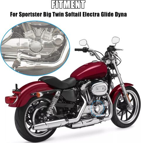 غطاء نقاط التوقيت، غطاء محرك الإشعال على شكل قبة للدراجة النارية PSLER لكاميرا Twin Cam Softail Dyna Touring 1999-2017، 5 فتحات، كروم in Saudi Arabia