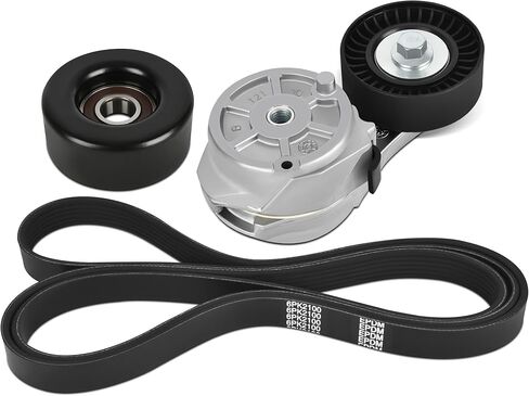 HYR Serpentine Belt Kit Fit for Dodge Grand Caravan 2001-2007, Caravan 2001-2007, Chrysler Town & Country 2001-2007, Voyager 2001-2003, 3.3L 3.8L, belt tensioner kit with belt and idler pulley in Saudi Arabia