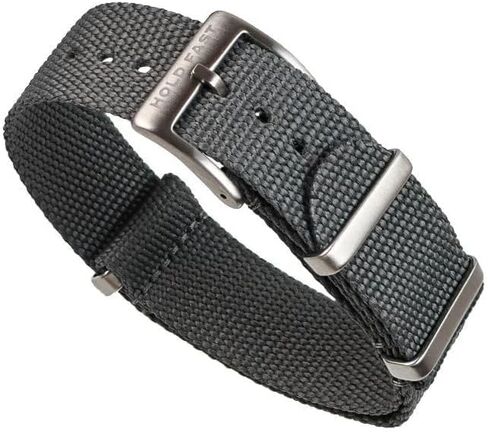 شركة انكور ستراب | حزام ساعة هجين من النايلون | شريط من مزيج القطن من نسيج السلة | انزلاق حارس العائمة | مشبك مربع من الفولاذ المقاوم للصدأ | سمك 1.3 ملم | يناسب معصم من 5.75 إلى 8.5 بوصة | الناتو in Kuwait