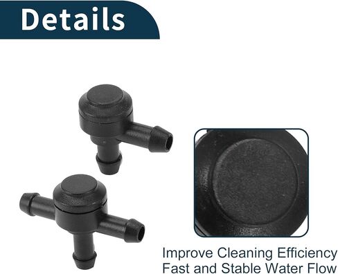 Windshield Washer Nozzle for Volvo C30 2008-2013 No.31391513/9178897 Front Black with 2 Pcs 1 Meter Fluid Hose 1 Set in Saudi Arabia