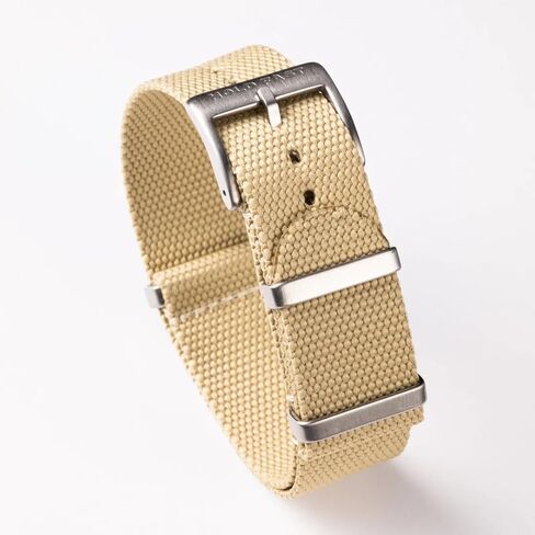 Anchor Strap Co | Hybrid Nylon Watch Strap | Basketweave Cotton Blend Band | Sliding Floating Keeper | Square Brushed Stainless Buckle | 1.3mm Thick | Fits 5.75–8.5in Wrists | NATO in Saudi Arabia
