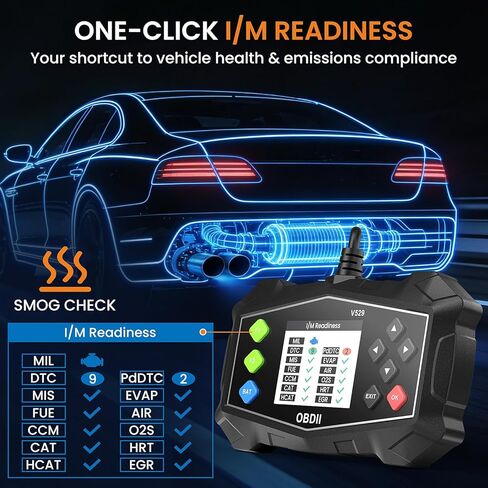 أداة تشخيص الماسح الضوئي OBD2، قارئ الرمز لفحص ضوء المحرك مع اختبار البطارية، نظام EVAP (الوضع 8)، مستشعر O2 وجاهزية I/M، ماسح ضوئي لأعطال محرك السيارات لجميع سيارات بروتوكول OBDII in Saudi Arabia