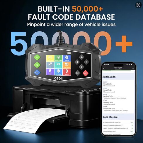أداة تشخيص الماسح الضوئي OBD2، قارئ الرمز لفحص ضوء المحرك مع اختبار البطارية، نظام EVAP (الوضع 8)، مستشعر O2 وجاهزية I/M، ماسح ضوئي لأعطال محرك السيارات لجميع سيارات بروتوكول OBDII in Saudi Arabia