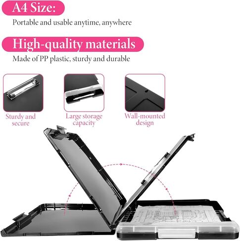 6 Pcs Plastic Clipboard with Storage, A4 Colorful Waterproof Clipboards with Pen Holder, Heavy Duty Nursing Clipboard Folder, Side-Opening Nursing Clip Board for Office, Nurses (Multicolor) in Saudi Arabia