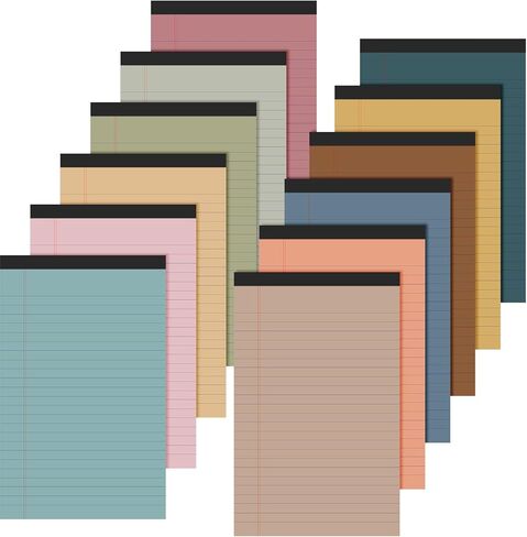 5 "× 8" منصات قانونية صغيرة حكمت الكلية 50 ورقة لكل مفكرة وسادات كتابة صغيرة مثقوبة وسادات ملاحظات مبطنة لمكتب الكلية المدرسية (ألوان جديدة) in Saudi Arabia