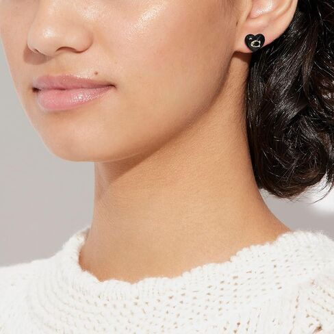 Coach Women's Signature Heart Stud Earrings in Saudi Arabia