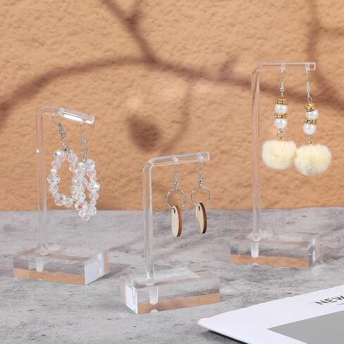 3Pcs Earring Display for Vendors Show, Acrylic Earring Holder Hanger for Women, Earrings Display Stand for selling Photo, Home, Gift Shops in Saudi Arabia