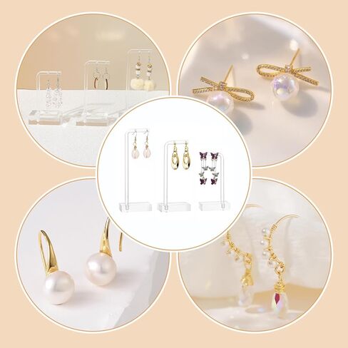 3Pcs Earring Display for Vendors Show, Acrylic Earring Holder Hanger for Women, Earrings Display Stand for selling Photo, Home, Gift Shops in Saudi Arabia
