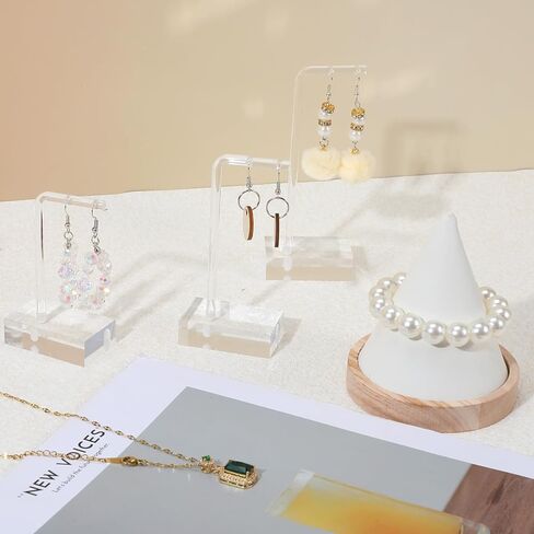 3Pcs Earring Display for Vendors Show, Acrylic Earring Holder Hanger for Women, Earrings Display Stand for selling Photo, Home, Gift Shops in Saudi Arabia