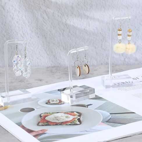 3Pcs Earring Display for Vendors Show, Acrylic Earring Holder Hanger for Women, Earrings Display Stand for selling Photo, Home, Gift Shops in Saudi Arabia