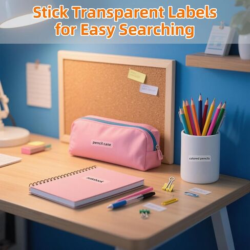 شريط ملصقات D30، صناعي مقاوم لـ 5 × 12 × 40 مم (0.47 بوصة × 1.57 بوصة) ملصقات حرارية ذاتية اللصق شفافة متوافقة مع صانع الملصقات D30، ورق ملصقات شفاف قابل للطباعة، 160 ملصق/لفة، 3 لفات in Kuwait