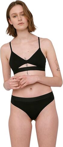 Organic Basics Women's Soft Touch Thong Underwear, Black/Dusty Rose/Dusty Rose, Small in Saudi Arabia