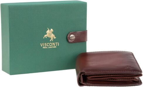 New Gents High End Visconti Atelier Burnished Leather Wallet RFID Blocking (Burnish Tan Hector AT-62) in Saudi Arabia