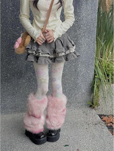 جوارب نسائية غير تقليدية منقوشة Harajuku Kawaii مطبوعة جوارب ملونة جوارب Twee جوارب Y2k Emo Whimsigoth in Kuwait