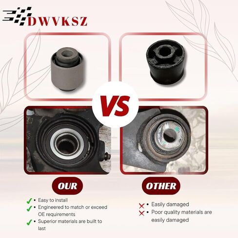 Front Lower Inner Control Arm Bushing Suspension Kit Replaces# 4D0407183AB, 5701095 for Audi A8 Quattro 4.2L 2000 2001 2002 2003 2004 2005 2006 2007 2008 2009 2010, (1x) in Saudi Arabia