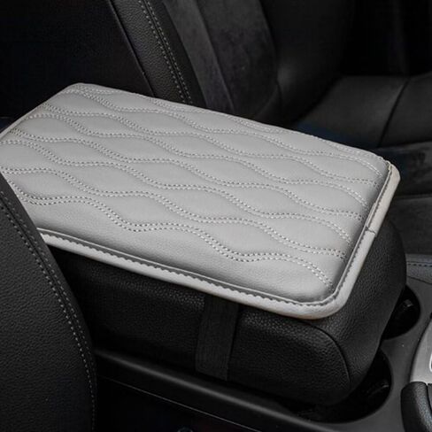 11.8x8.26in Universal Anti-Slip Car Center Console Pad - PU Leather Armrest Cover for Most Vehicles SUV Trucks in Saudi Arabia