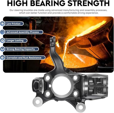 TadaMark Front Left Suspension Steering Knuckles Fit for Volkswagen Beetle 12-18(Without Geomet Corrosion Protection), for Jetta 11-17(Without Caliper Carrier), for Passat 2012-2018, Driver Side in Saudi Arabia