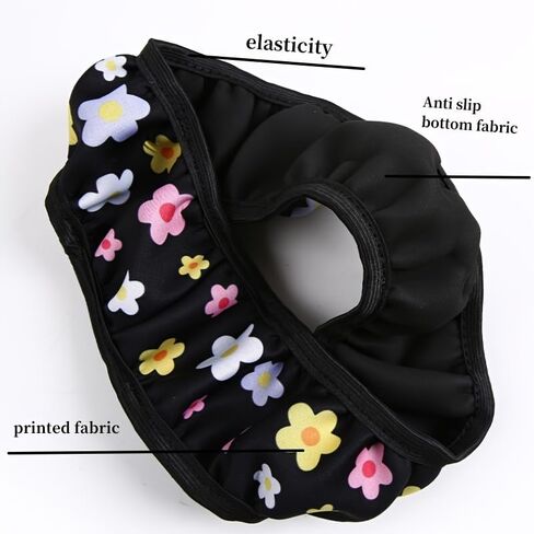 غطاء عجلة القيادة للسيدات بطبعة زهور جميلة - تصميم قابل للتمدد بدون طوق، سهل التركيب، ملحق سيارة لطيف مناسب عالمي (ملون) in Saudi Arabia
