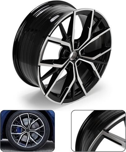 New 19 inch Alloy Wheel Rim Replacement Compatible with 530i 530e 540i M550i 2019-2023, 19 inch x 8 inch Wheel Rim replacement |Black| OEM Quality Directly Replaced| in Saudi Arabia