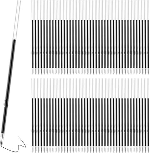 100 Pcs Ballpoint Refills Retractable Ballpoint Ink Pen Refills 1 mm Medium Point Tip 4.2 Inch Black Ink Refill Smooth Writing for Click Pens Journal Writing Office School Supplies in Saudi Arabia