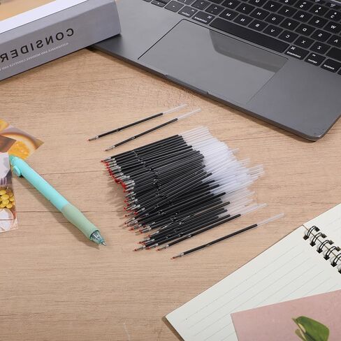 100 Pcs Ballpoint Refills Retractable Ballpoint Ink Pen Refills 1 mm Medium Point Tip 4.2 Inch Black Ink Refill Smooth Writing for Click Pens Journal Writing Office School Supplies in Saudi Arabia